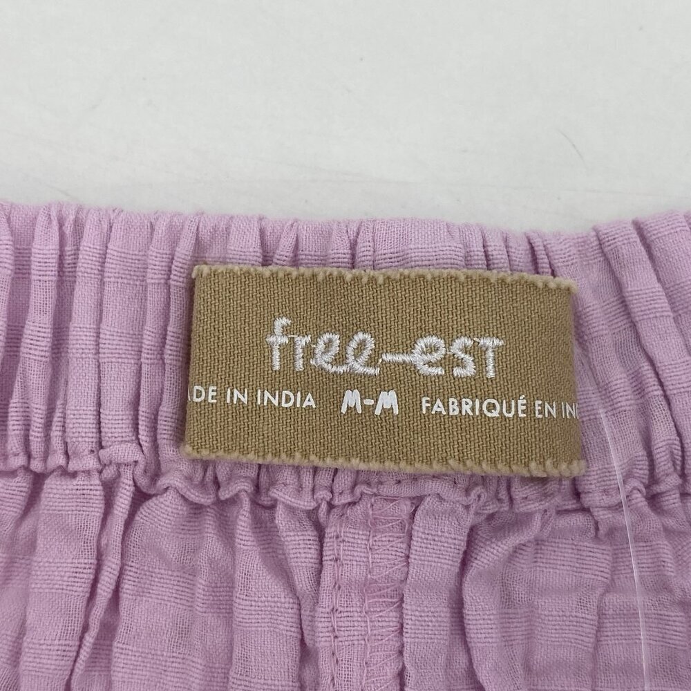 Free-est Size M Check Wrap Around Shorts Pink/Rose Free People High Rise - Picture 4 of 16